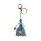Wrapables Hanging Fashionista Doll Keychain, Crystal Rhinestone Keyring Bag Charm, Blue Rose